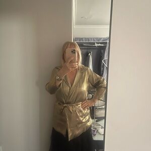 Vintage Marc JACOBS Gold Metallic Wrap jacket